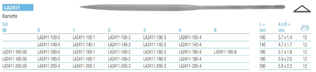 VALLORBE EGE LA 2411 BARET 20CM NO:00