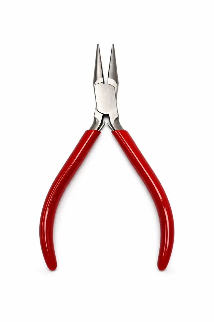 [INT0020] ENFETTER 130MM YARIM YUVARLAK DİŞSİZ PENSE KIRMIZI (PL51206)